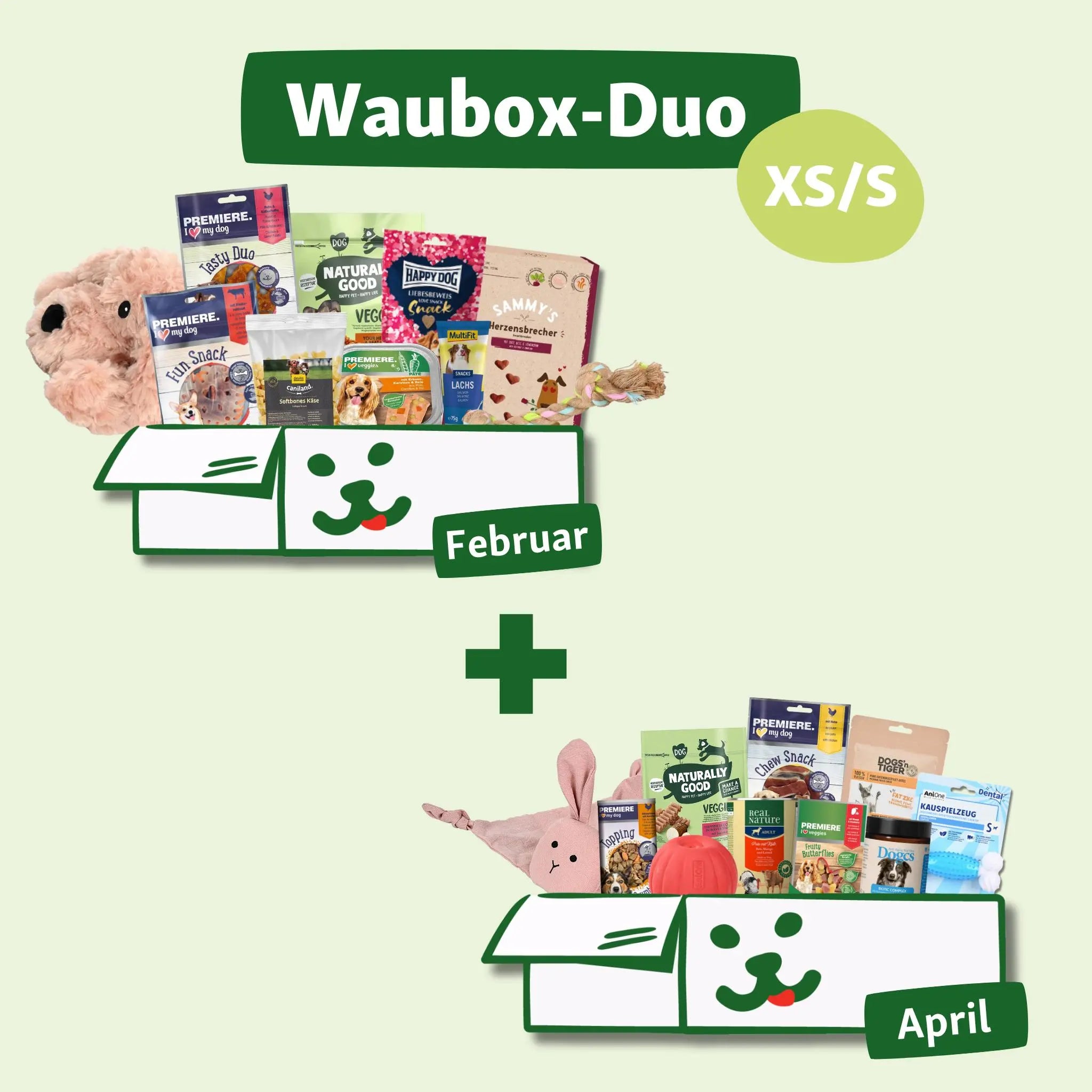 Waubox-Duo für kleine Hunde (Februar- & April-Edition)