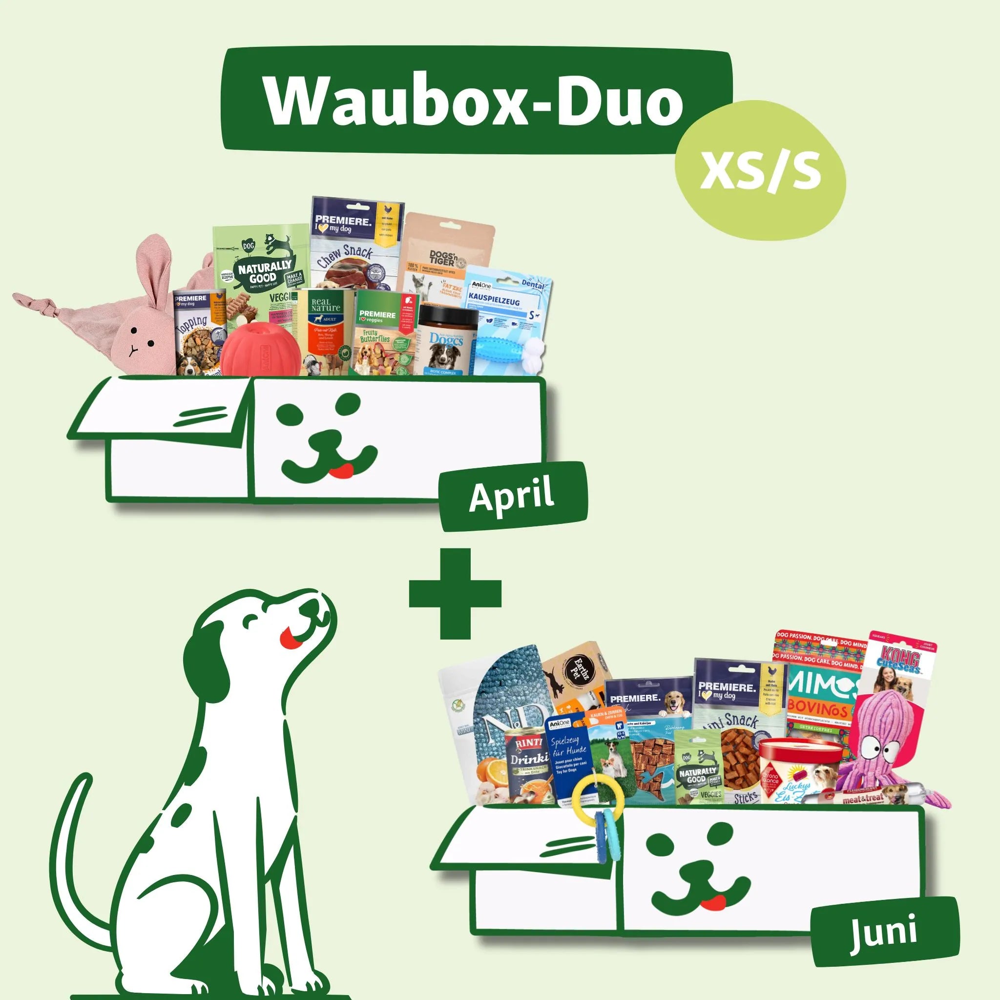 Waubox-Duo für kleine Hunde (April- & Juni-Edition)